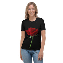 Încarcă imaginea în vizualizatorul Galerie, f Tricou Rose Black